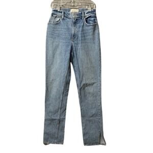 Abercrombie Fitch Curve Love Womens Jeans 27/4XL Blue 90's Straight Ultra High